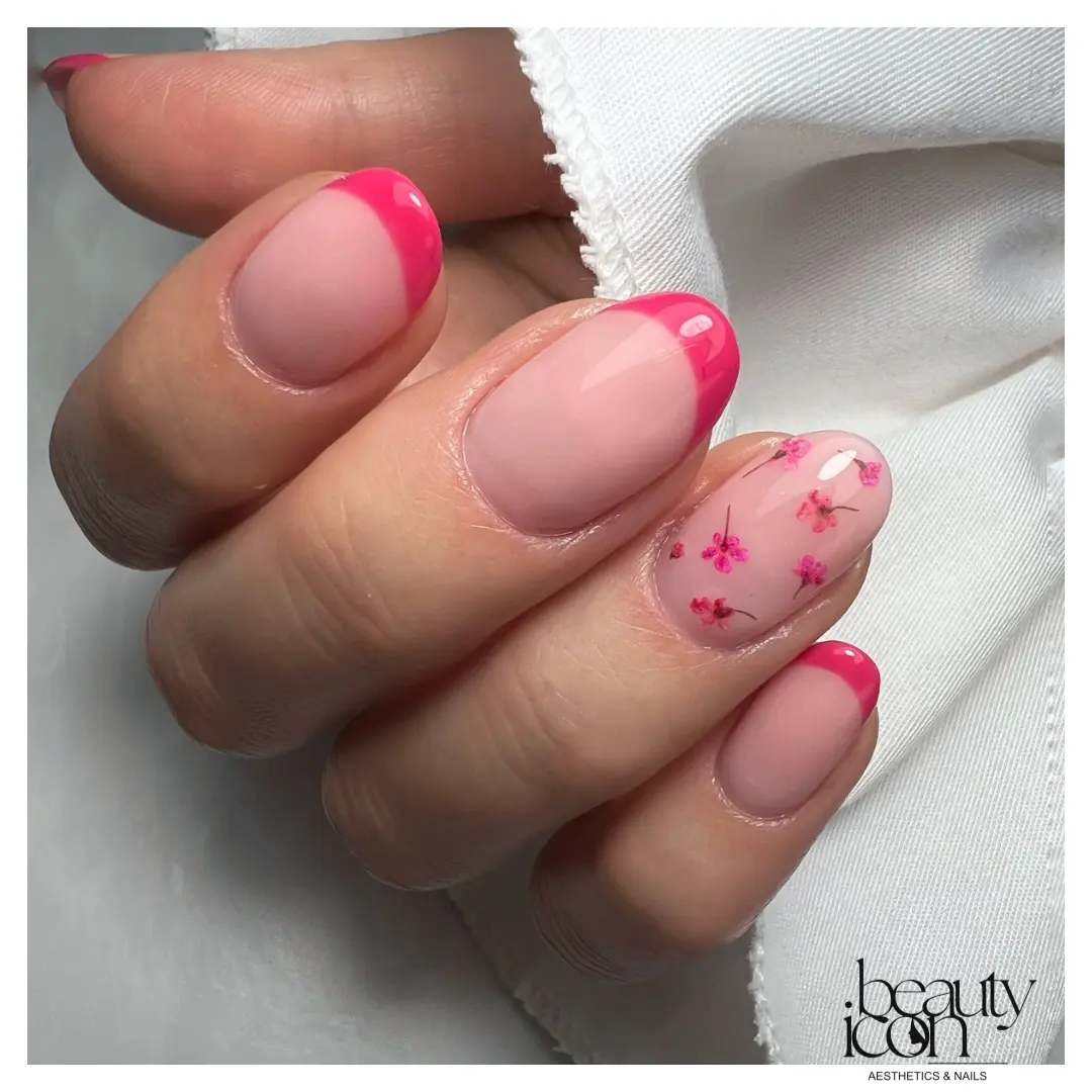 Detailed nail art - client work at Beauty Icon Solihull