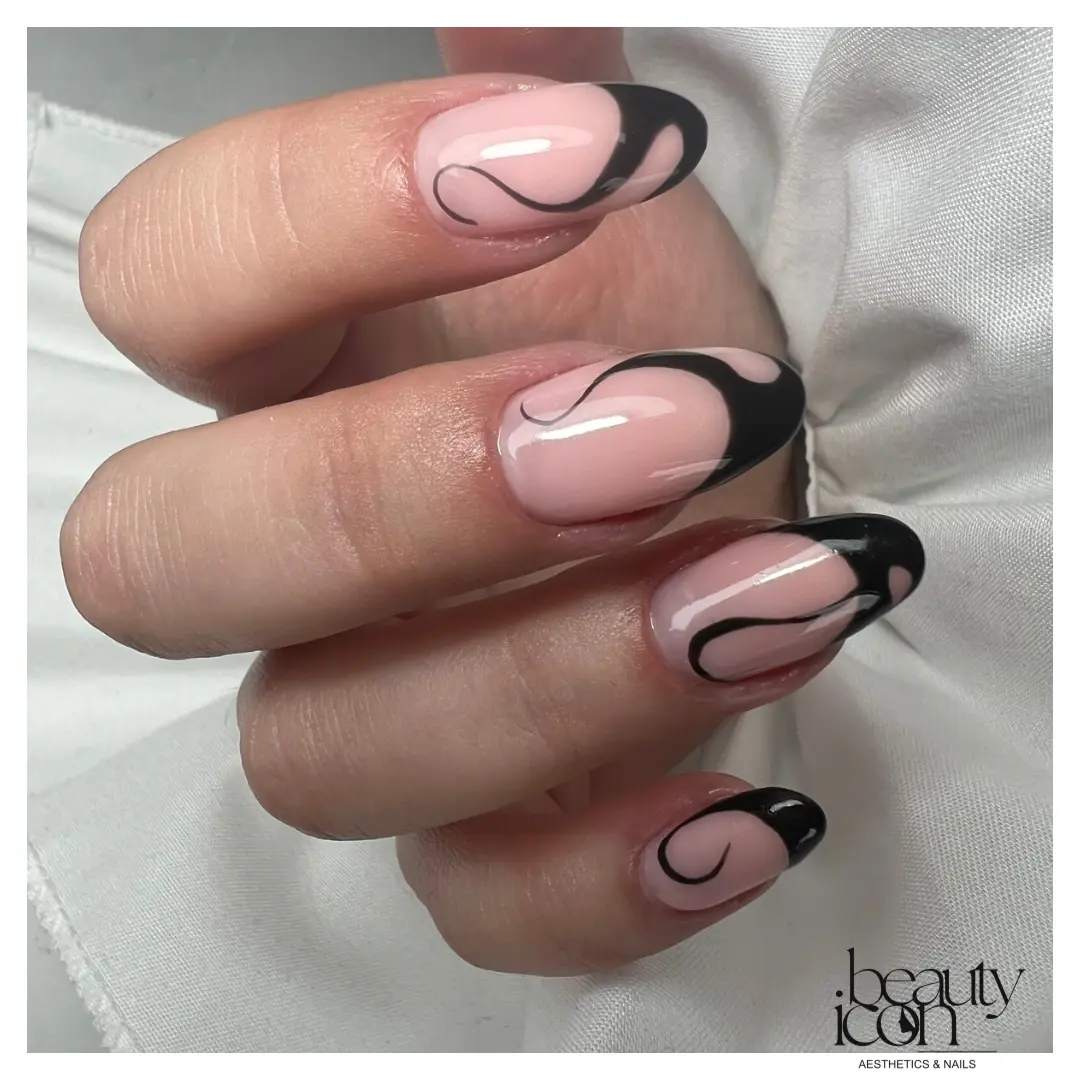 Detailed nail art - client work at Beauty Icon Solihull