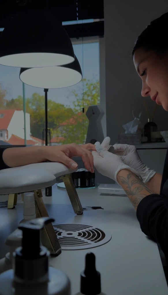 Japanese manicure - client work at Beauty Icon Solihull